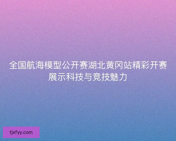 全国航海模型公开赛湖北黄冈站精彩开赛展示科技与竞技魅力 全国航海模型公开赛湖北黄冈站精彩开赛展示科技与竞技魅力